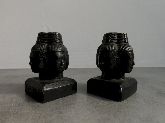 PAIRE DE STATUES BUSTE THAILANDAISES N° 14