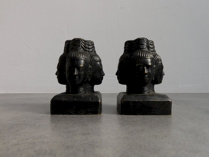 PAIRE DE STATUES BUSTE THAILANDAISES N° 14
