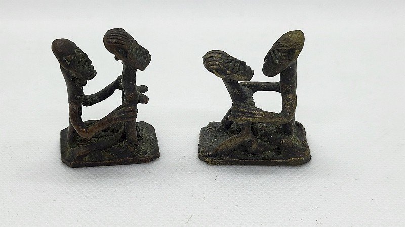 PAIRE DE STATUETTES EROTIQUES EN BRONZE AFRICAIN N°6