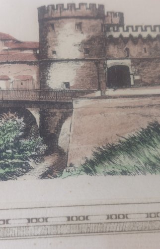 Paire de tableaux, aquarellés à la main, Metz