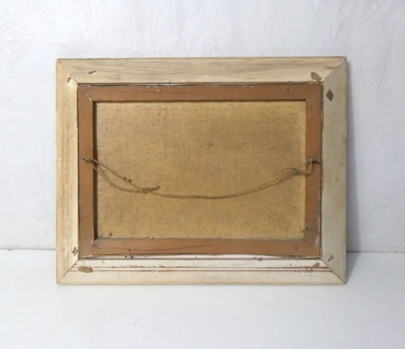 Paire de tableaux huile sur toile cadre bois