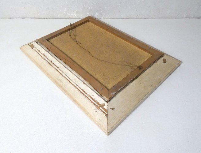 Paire de tableaux huile sur toile cadre bois