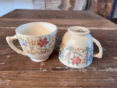 Paire de tasses à café Sarreguemines