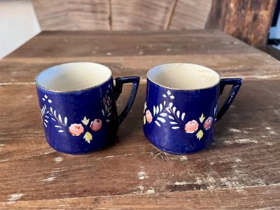 Paire de tasses Digoin Sarreguemines