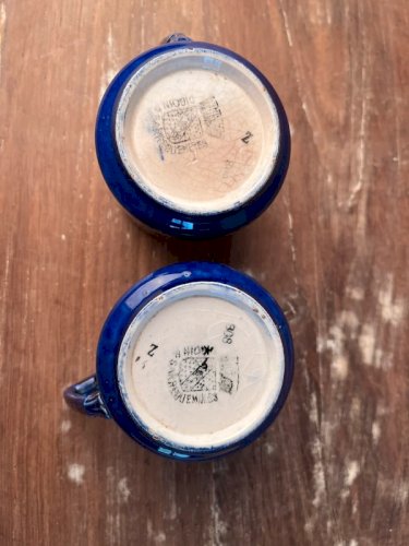 Paire de tasses Digoin Sarreguemines