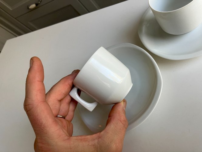 paire de tasses sous tasses limoges Bernardaud B & Co