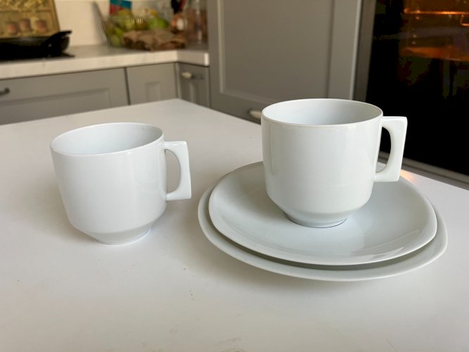 paire de tasses sous tasses limoges Bernardaud B & Co