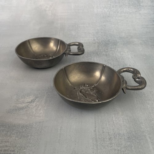 Paire de taste vin en étain d'art titre légal made in France