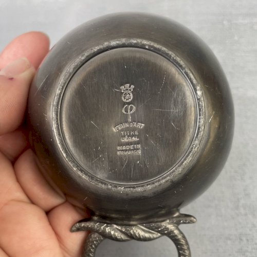 Paire de taste vin en étain d'art titre légal made in France