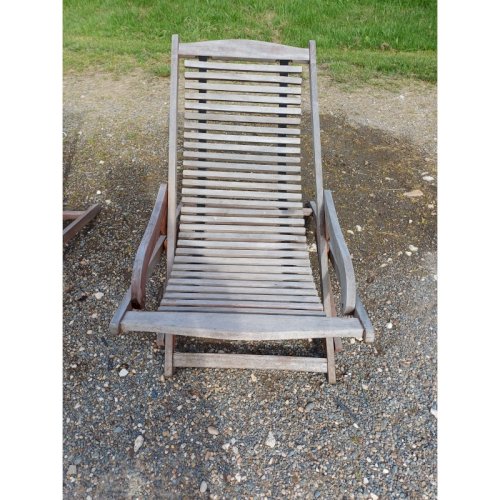 Paire de Transat de Marine , Bois Exotique  Scan Com 