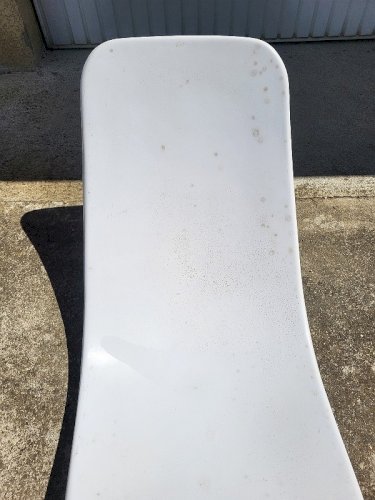 PAIRE DE TRANSATS CHAISES LONGUES BAIN DE SOLEIL EN RESINE POLYESTER