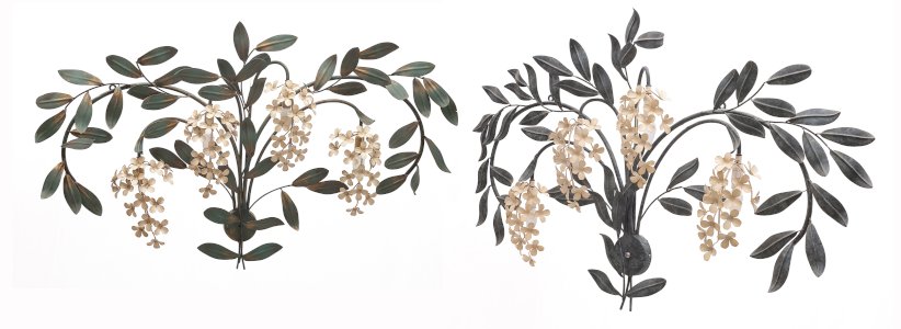 Paire de très grandes appliques