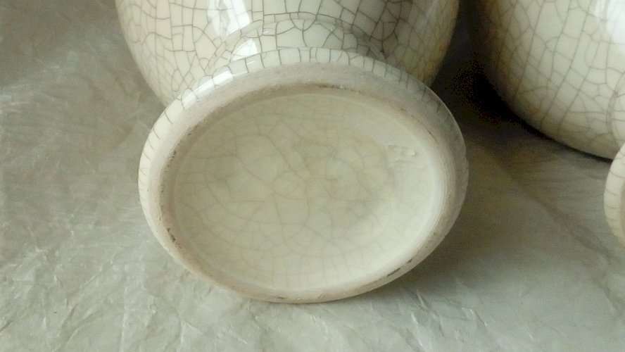 PAIRE DE VASE EN FAIENCE CRAQUELÉE ART DECO**