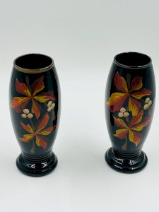 Paire de vases Art Déco en verre de Boom