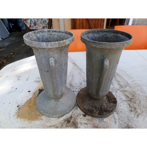 Paire de Vases en Aluminium 1900