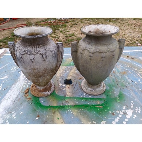 Paire de Vases en Fonte 1900 de Charleville - Mézières