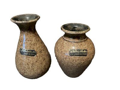 pair of miniature vases Accolay ceramic vintage collection decoration