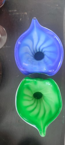 Paire de vases Murano Jack in the Pulpit en verre soufflé ca.1970