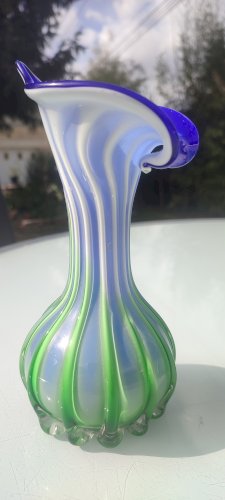 Paire de vases Murano Jack in the Pulpit en verre soufflé ca.1970