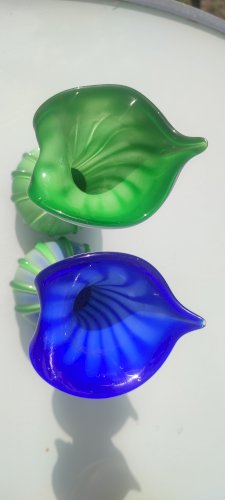 Paire de vases Murano Jack in the Pulpit en verre soufflé ca.1970