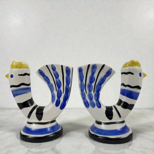 Paire de vases pique fleurs , Revernay, 1950s