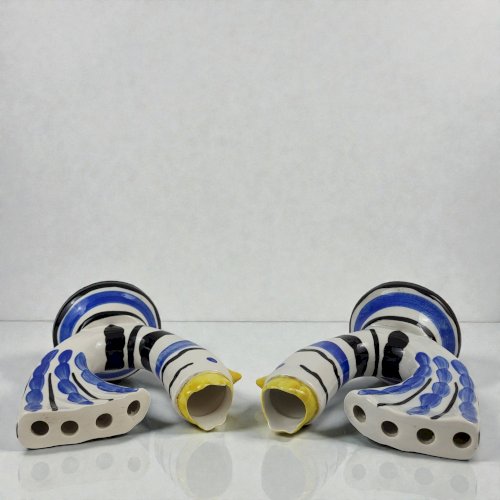 Paire de vases pique fleurs , Revernay, 1950s