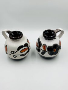 Paire de vases Scheurich 484 27 décor floral West Germany
