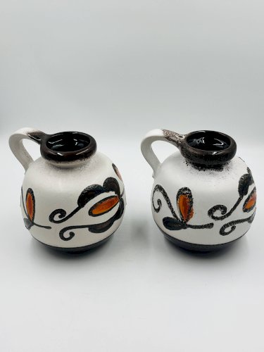 Paire de vases Scheurich 484 27 décor floral West Germany