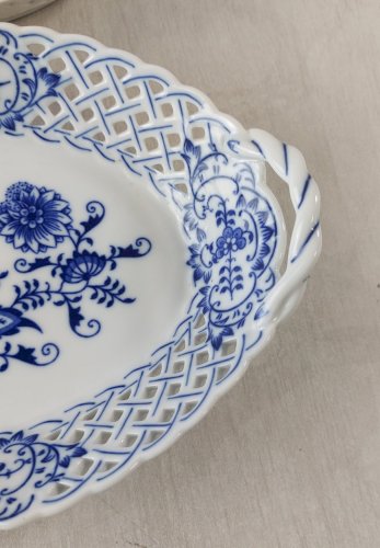 Paire de vide poche, décor Blue Onion / en porcelaine de Tchécoslovaquie / Czech