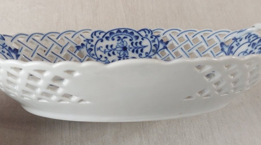 Paire de vide poche, décor Blue Onion / en porcelaine de Tchécoslovaquie / Czech