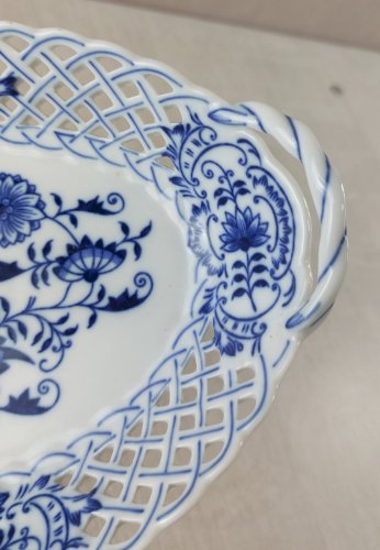 Paire de vide poche, décor Blue Onion / en porcelaine de Tchécoslovaquie / Czech