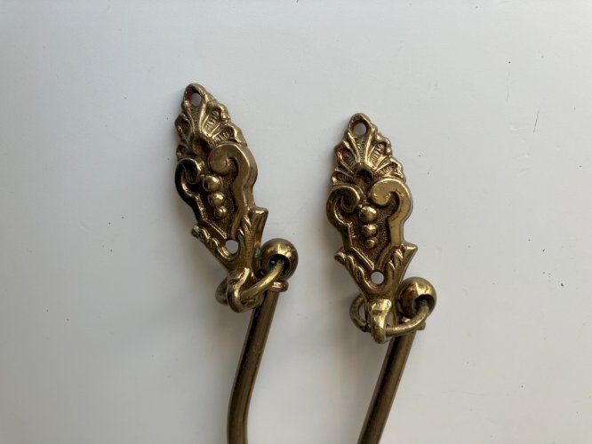 paire d'embraces embrasses de rideaux rideau occasion en laiton massif