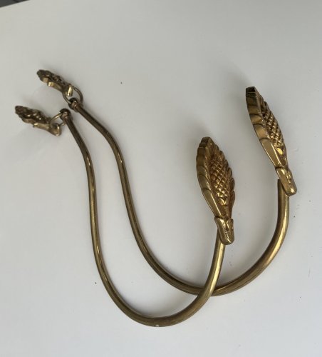 paire d'embraces embrasses de rideaux rideau occasion en laiton massif