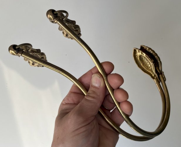 paire d'embraces embrasses de rideaux rideau occasion en laiton massif