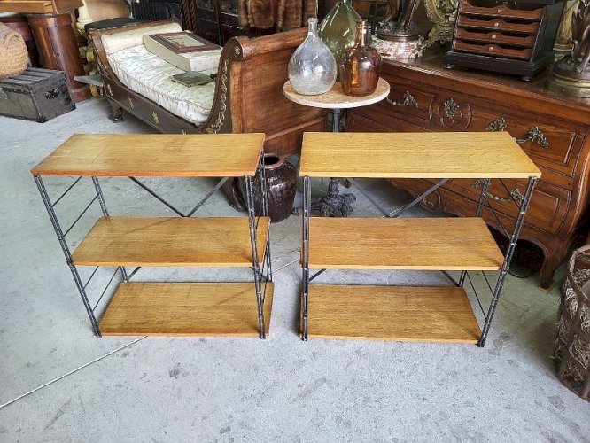 PAIRE D'ETAGERES VINTAGE 1960 REF JE