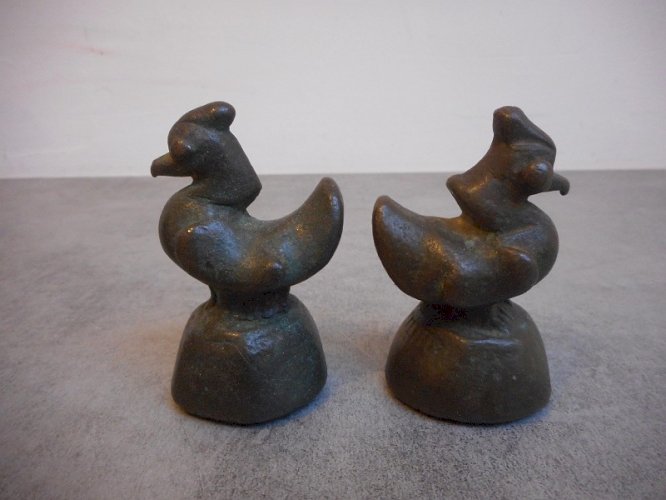 PAIRE D'OISEAUX EN BRONZE DU XIX ème SIECLE