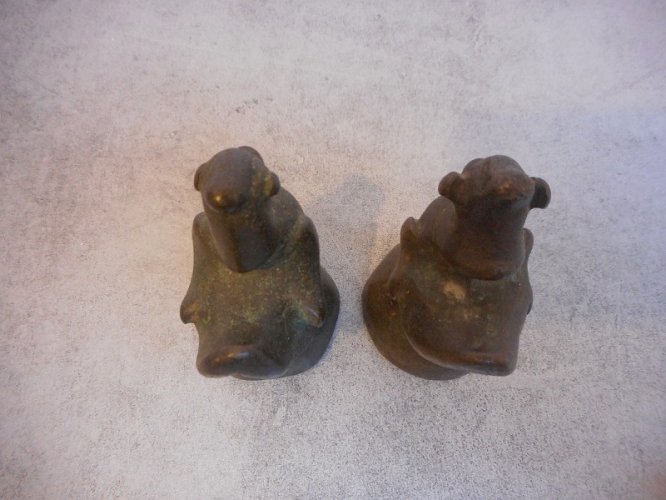 PAIRE D'OISEAUX EN BRONZE DU XIX ème SIECLE