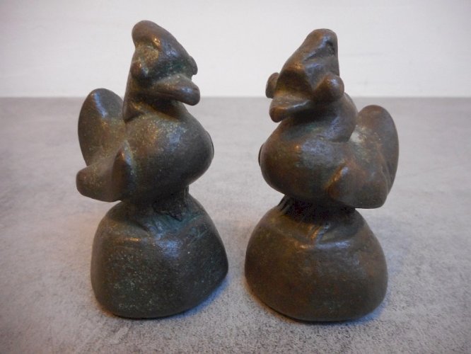PAIRE D'OISEAUX EN BRONZE DU XIX ème SIECLE