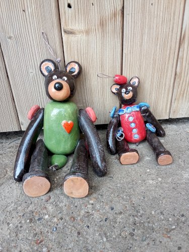 Paire doursons en céramique original 