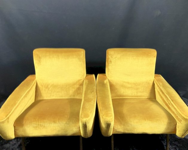 Paire fauteuils design 1955-1960 Louis Paolozzi pour Zol Brandt Steiner poss. 4