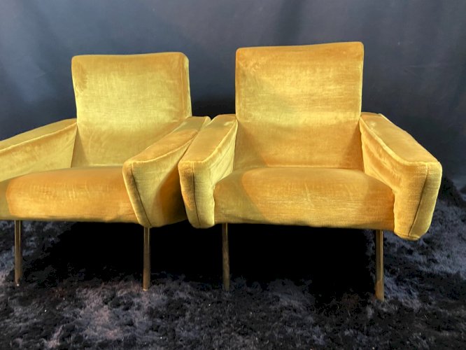 Paire fauteuils design 1955-1960 Louis Paolozzi pour Zol Brandt Steiner poss. 4