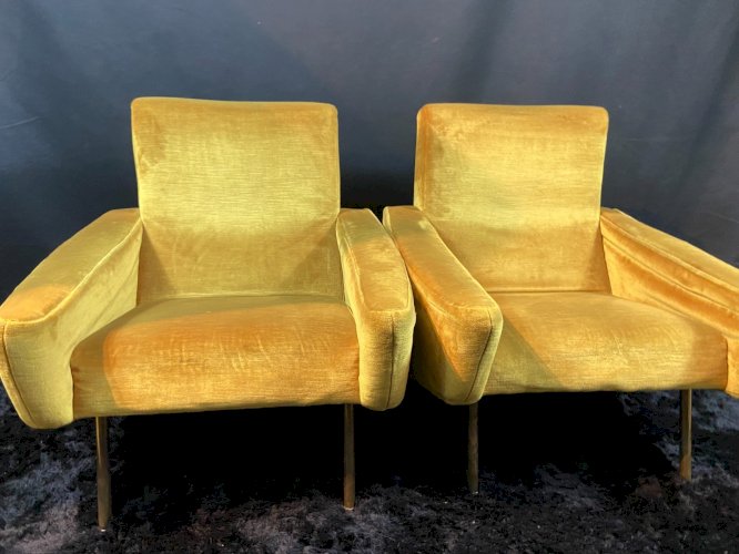 Paire fauteuils design 1955-1960 Louis Paolozzi pour Zol Brandt Steiner poss. 4