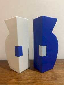 paire of vases en céramique  Memphis