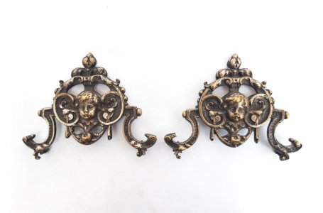 Pair of antique furniture ornaments putti