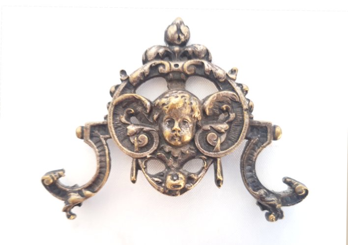 Paire ornements de meubles anciens putti