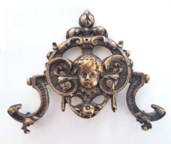 Paire ornements de meubles anciens putti