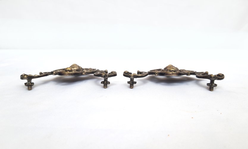 Paire ornements de meubles anciens putti