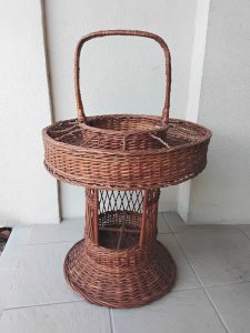 Panier bar portatif en osier