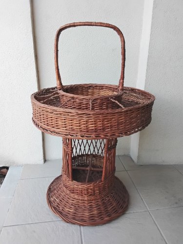 Panier bar portatif en osier