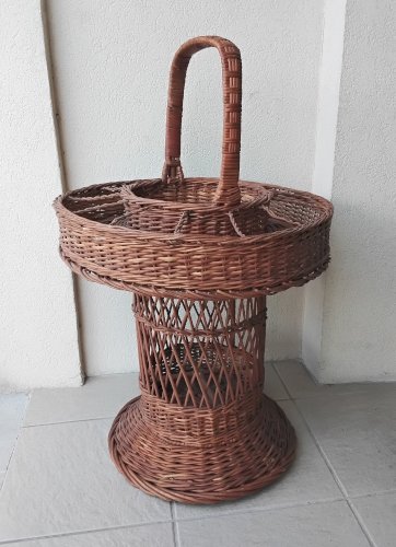 Panier bar portatif en osier